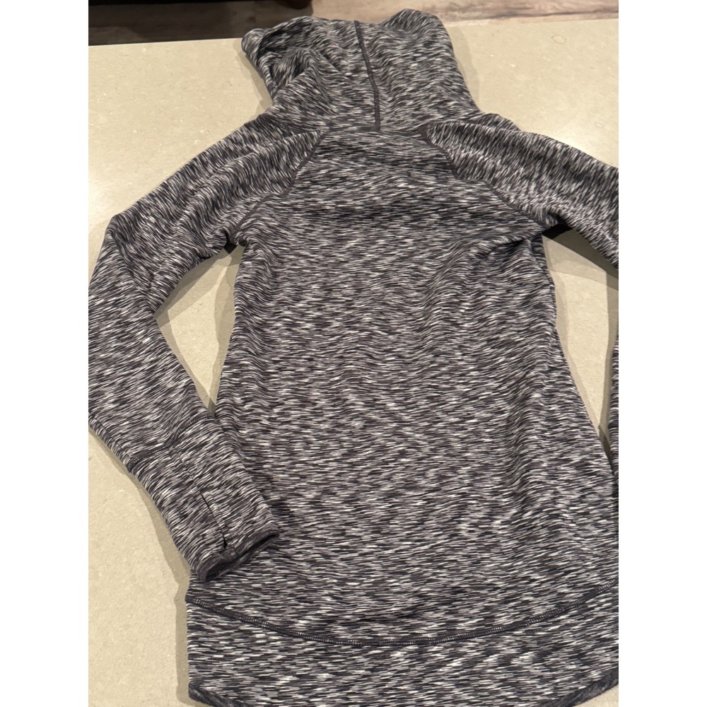 Athleta XXS Gray Space Dye Cowl Neck Thumbhole Long Sleeve Top Tunic‎